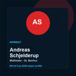 Andreas Schjelderup World Cup 2026 player graphic