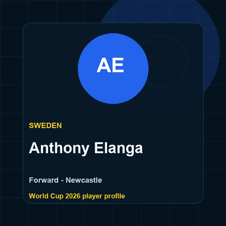 Anthony Elanga Sweden World Cup 2026 player graphic
