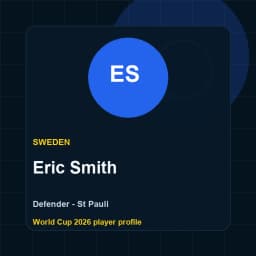 Eric Smith Sweden World Cup 2026 player graphic