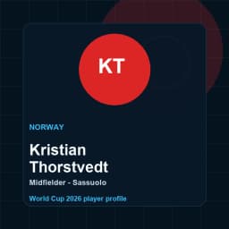 Kristian Thorstvedt World Cup 2026 player graphic
