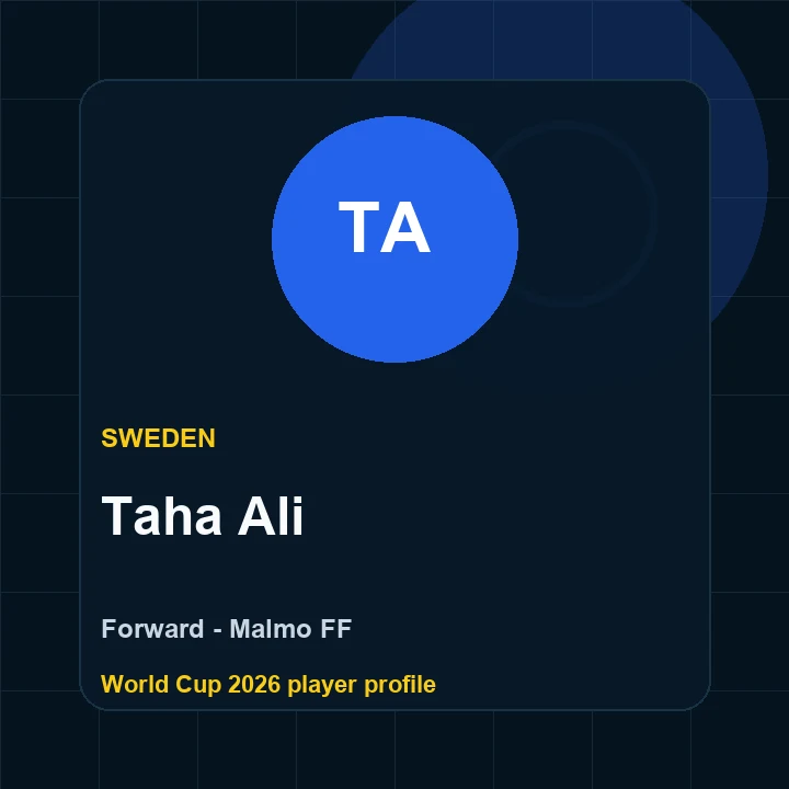 Taha Ali Sweden World Cup 2026 player graphic